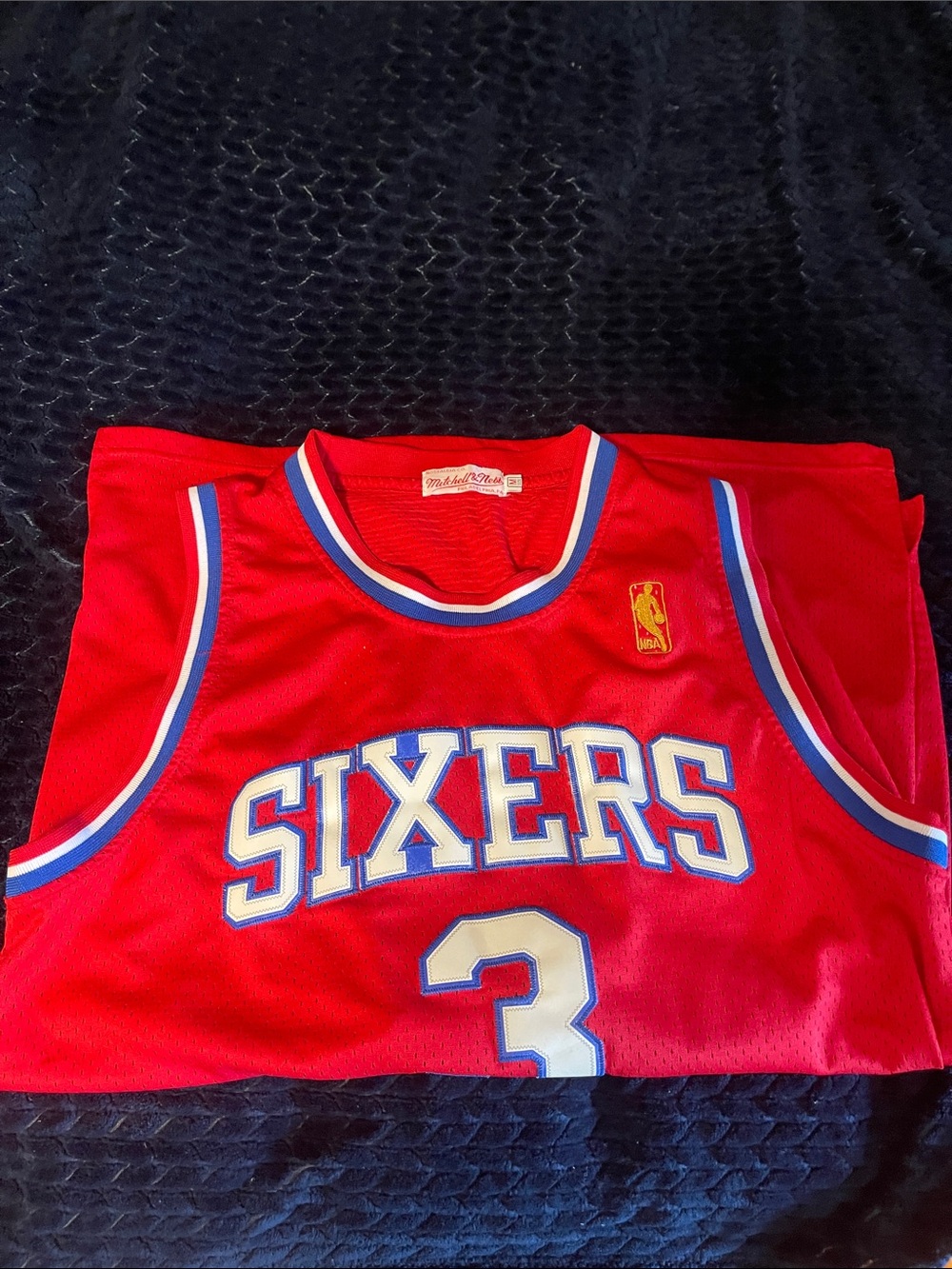 Men’s Red Sixers #3 Allen iverson Jersey by Mitchell & Ness